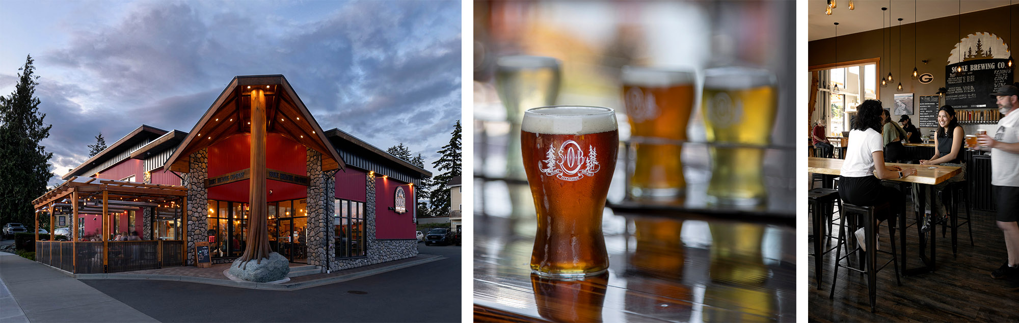 Restaurant and product photography at the Sooke Ocanside Brewery.