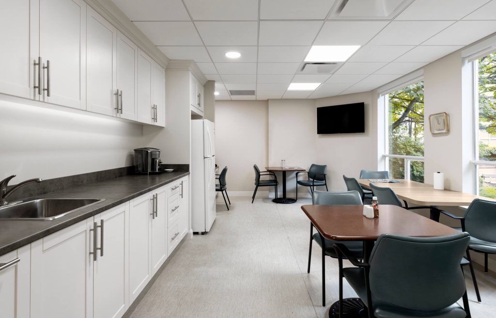 Common area in senior hospitality residence, interior design photography in Victoria and Vancouver.