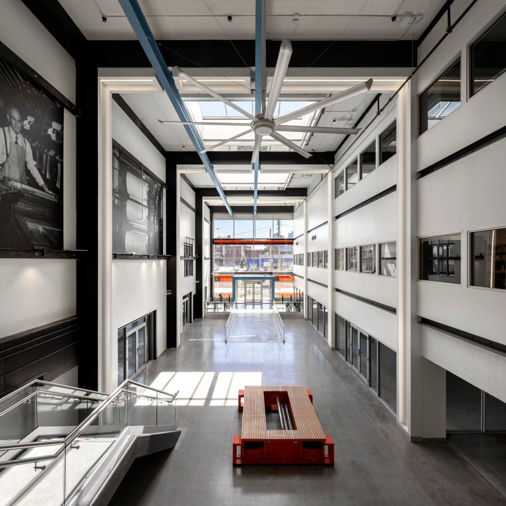 Interior design and architectural photography of the Victoria Press Building.