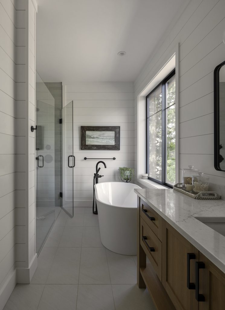 Bright modern bathroom interior design photography in Vancouver, Victoria and Nanaimo.