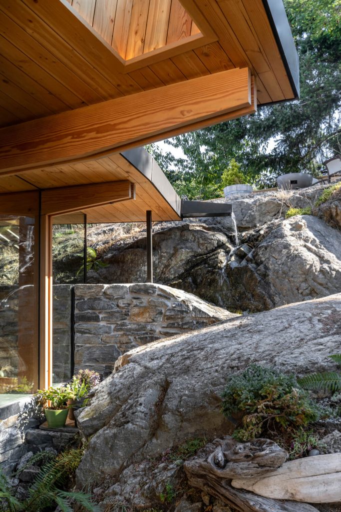 Rock garden showcasing residential exterior architectural design photography in Victoria, Vancouver and Nanaimo